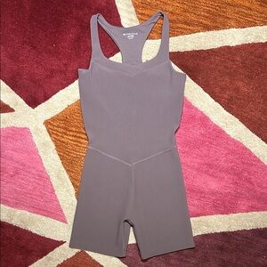 Beyond Yoga Routine Ribbed Biker Jumpsuit Size XS